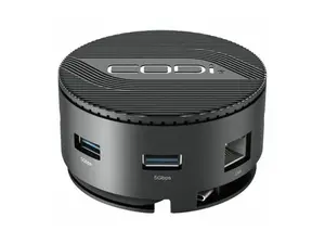 CODi Centro M3 7 Port USB-C Docking Station - Charging Capability - USB Type C - 4K @ 60Hz - 3840 x 2160 - 3 x USB Ports - 3 x USB Type-A Ports - USB Type-A - USB Type-C - 1 x RJ-45 Ports - Network (R