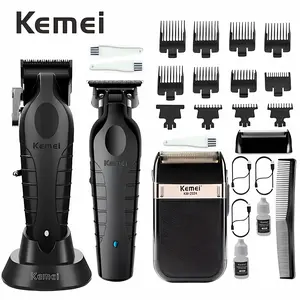 Professional Hair Clipper & Beard Trimmer Set, Wireless Rechargeable Electric Shaver with USB Charging, Easy Grooming for Men, Hair Clippers Set, Cordless Rechargeable Trimmer