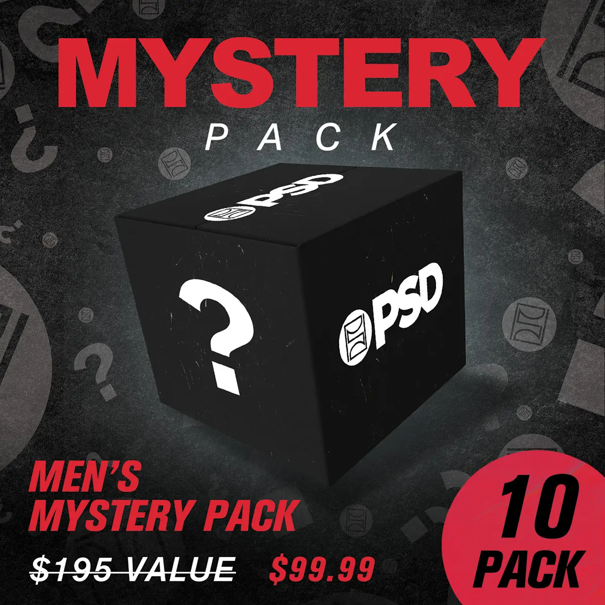 PSD Mens Mystery Boxer Brief 10-Pack Bundle - Standard Length 7 Inch Inseam, Soft, Stretchy, and Breathable Poly Blend Fabric PSD Mens Mystery Boxer Brief 10-Pack Bundle - Standard Length 7 Inch Inseam, Soft, Stretchy, and Breathable Poly Blend Fabric