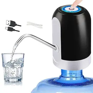 USB Charging Water Dispenser Pump with Non Spill Caps for Universal 3-5 Gallon Bottle