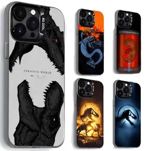 Jurassic Park Dinosaur World Phone Cases For iPhone 17 16 15 14 13 12 11 Promax Pro Air Plus Black Matte Shockproof Protective Cover Protection Cellphone Protector