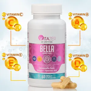 Zermat USA Bella Women's Multi - 27 Vitamins with Ashwagandha Biotin Collagen & Hyaluronic Acid for Stress Relief & Better Sleep
