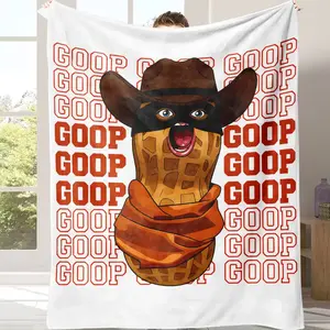 Arc Raiders The Burnt Peanut Goop Meme Blanket Lightweight Throw Flannel Fleece Microfiber Super Soft All-Season Travel Camping Home Rug