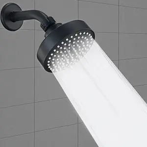 High Pressure Shower Head, Adjustable Shower Head, Pressure Boosted Shower, Powerful Bathroom Showerhead with Strong Spray Stream and Small Silicone Nozzles, 360° Rotation Universal Shower Equipment for Home Bathroom