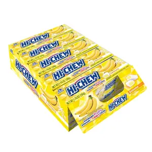 Hi-Chew Banana Candy - Box of 15 Sticks, 1.76oz ea, Soft & Chewy Taffy Snack with Immensely Juicy Fruit Flavors - Sweet