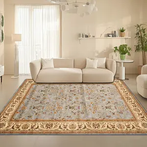 Luxury Vintage Patterned Velvet Carpet, Soft Comfortable Home Decor Rug, Living Room Sofa Mat, Bedroom Bedside Rug, Multi-Scene Use,merry Christmas、let it snow