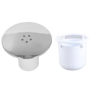 Shower Drain Cover 115mm Chrome Fast Flow Waste Trap Plug Replacement