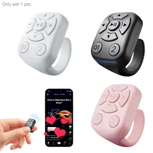 TikTok Scrolling Ring-Bluetooth Remote for TikTok Clips &Tunes,iPhone-Compatible Fingertip Wireless Bluetooth Controller,Ideal for iPad,iOS &Android,with Lively Camera Shutter