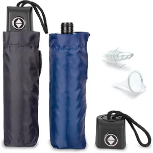 Rain or Shine Umbrella Flask 2 Pack (24 oz Total) - Hidden Alcohol Travel Flasks - Secret Liquor Containers for Theme Parks, Cruises, and Sports Events – Includes Funnel & Spout