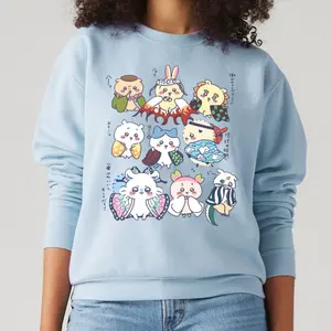 Chiikawa x Demon Slayer Sweatshirt, Cute Japanese Anime Manga Inspired Shirt, Unisex Shirt, Birthday gift for Men Women