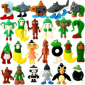 24PCS Trlalero Traala Action Figure,TNG TNG Sahur Meme Unique Action Figures Decorations Gifts,Meme Shark Figures Toys 2.5in, Toys Desktop Decor Humorous