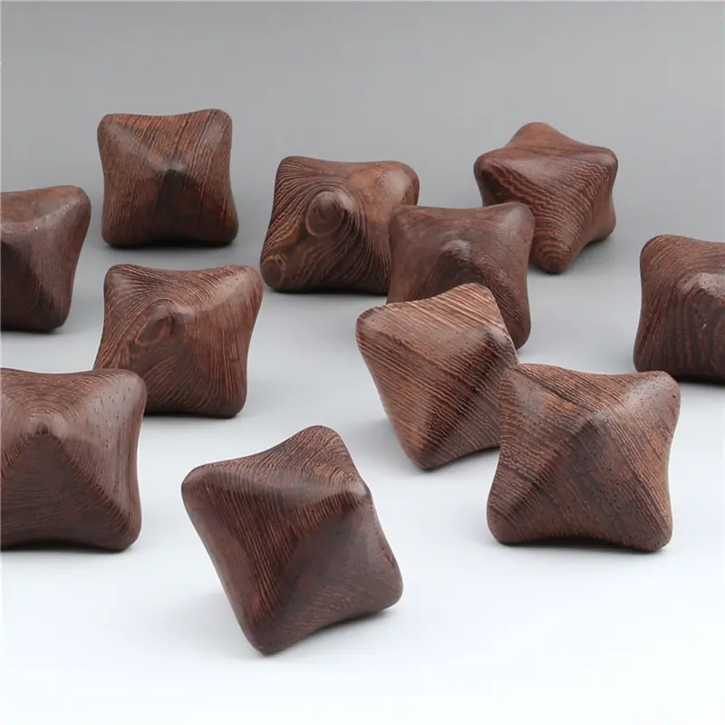 Vietnam hexagonal massage ball exercise hand flexibility stimulation hand acupuncture massager hand play star solid wood hand ball to relieve fatigue play massage ball wooden small ornament
