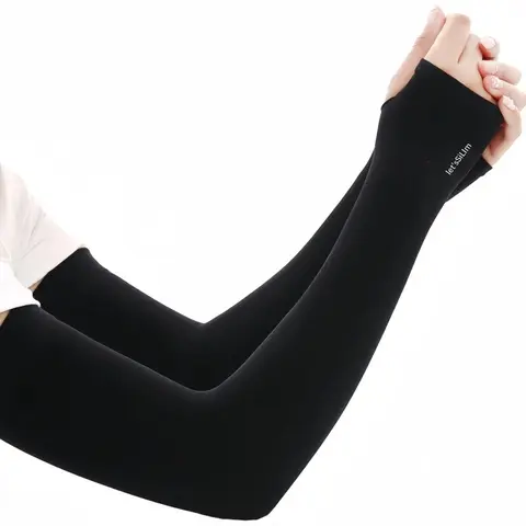 Unisex Half-Finger UV Protection Arm Sleeves, Breathable Cooling Arm Sleeve Set, Ideal for Golf, Running, and Cycling, Protective Sports Sleeves, Cooling Arm Covers, Upper Arm Sleeve