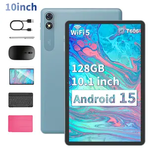 【SummerVibes】Relndoo Android 14 Tablet 10.1 inch with 16(8+8)GB+128GB, Face Unlock, Set with Keyboard, Mouse, Case, Stylus, Supporting Multitasking