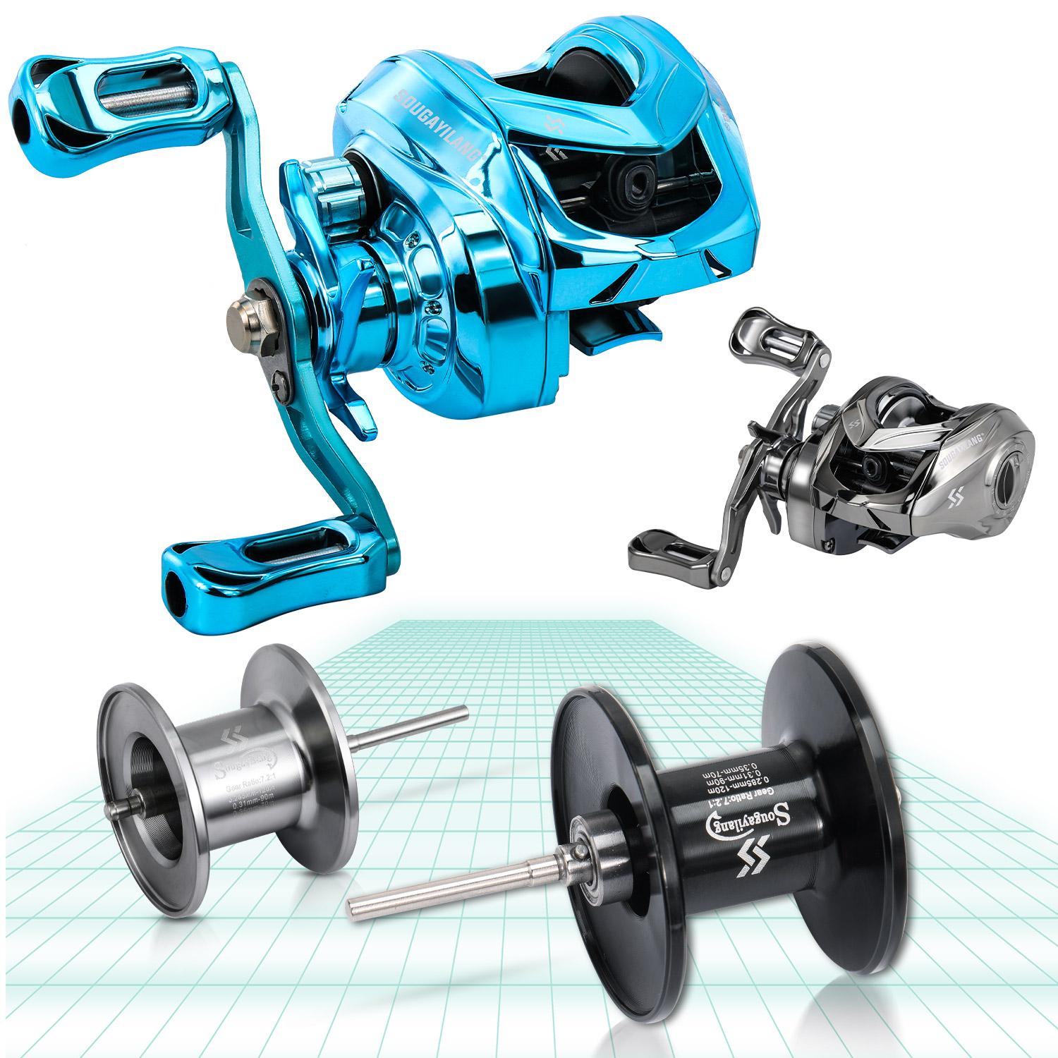 Sougayilang Baitcasting Reel 7.2:1 Gear Ratio with Magnetic Braking System, Single Piece Fishing Reel Outdoor Sports Fishing Products