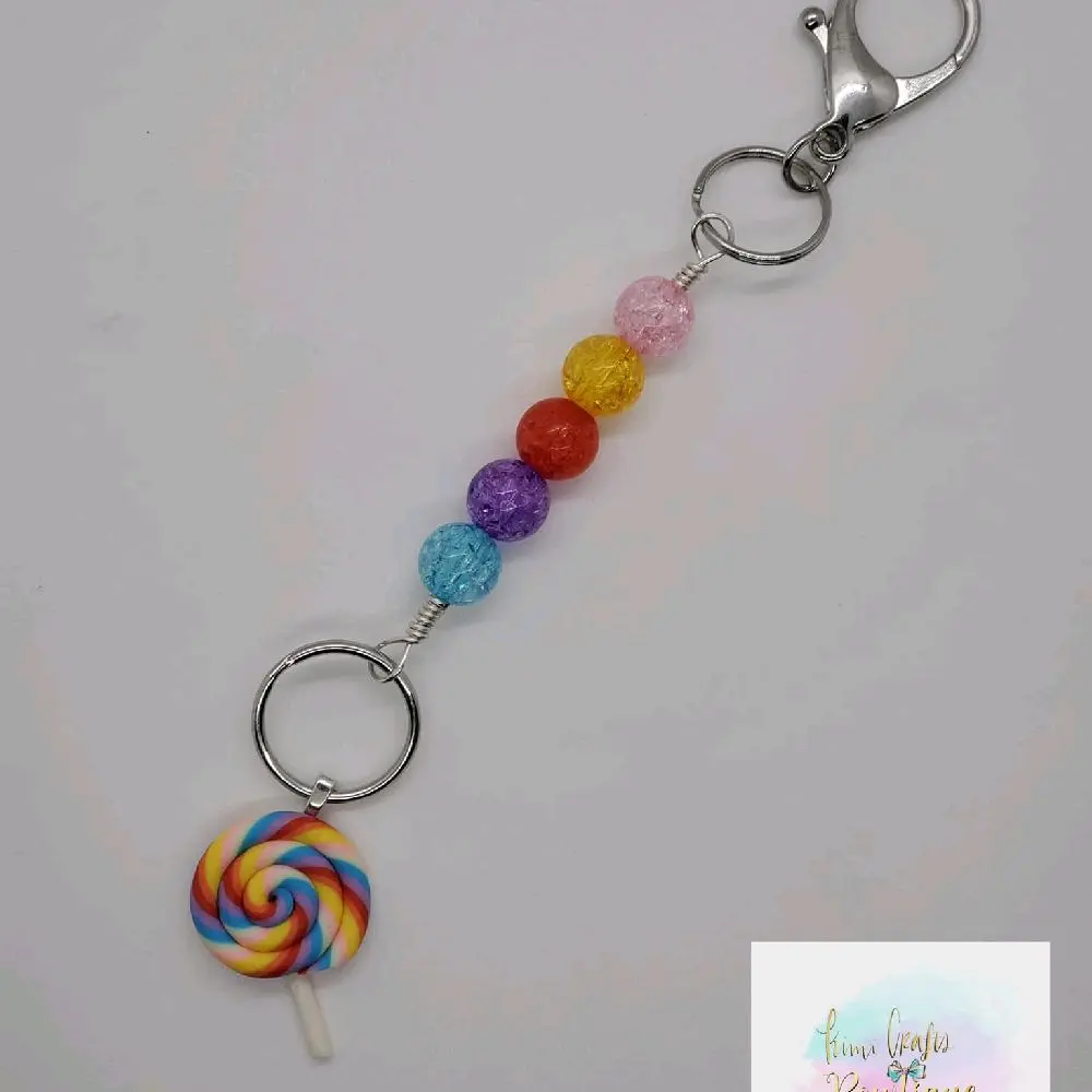 Handmade Lollipop Keychain