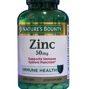 Nature's Bounty Zinc Caplets, 50mg, Supports Immune System Function, 400 Ct - Vitamin antioxidant supplement