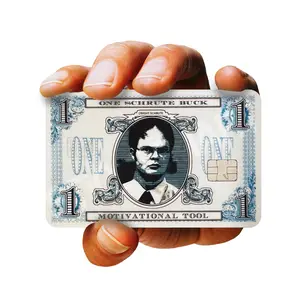 STiCKiEMART Schrute Buck Card - Motivational Tool, Single 1 Dollar Design, One 1 Dollar Note, "ONE" Inscribed at Top