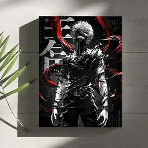 1 Count Wooden Framed Canvas, Anime-inspired canvas art poster 30X40cm, wall decoration, suitable for home and modern art design comic wall art, very suitable for living room, bedroom and office