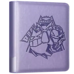 RAVAVER Toploader Binder ,Oversize 9-Pocket Album ,Holds 252 Toploaders with DIY Label Slot and Side-Loading Sleeves for Trading Cards in 3" x 4" Toploader , Fits Pkmn MTG Sports Cards & More, Premium Quality Embossed Pattern PU Leather