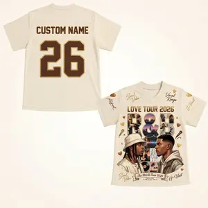 [HOT JERSEY] Custom Name Number Love Tour 2026 R&B Style Jersey Shirt 3D Printed Graphic Unisex Oversized Tee Streetwear Concert Outfit Gift Idea