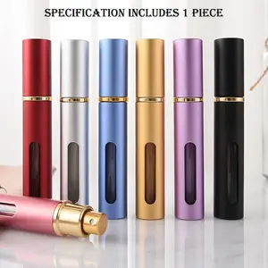 Portable Perfume Atomizer, 5 ml / 10 ml Refillable Travel Spray Bottle, Empty Mini Dispenser for Daily Use and Makeup