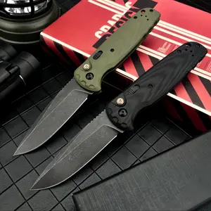 4300BK-02 CLA folding knife with a D2 steel blade and G10 handle-an everyday carry tool ideal for camping, fishing, hiking, and outdoor survival; a great gift for men.