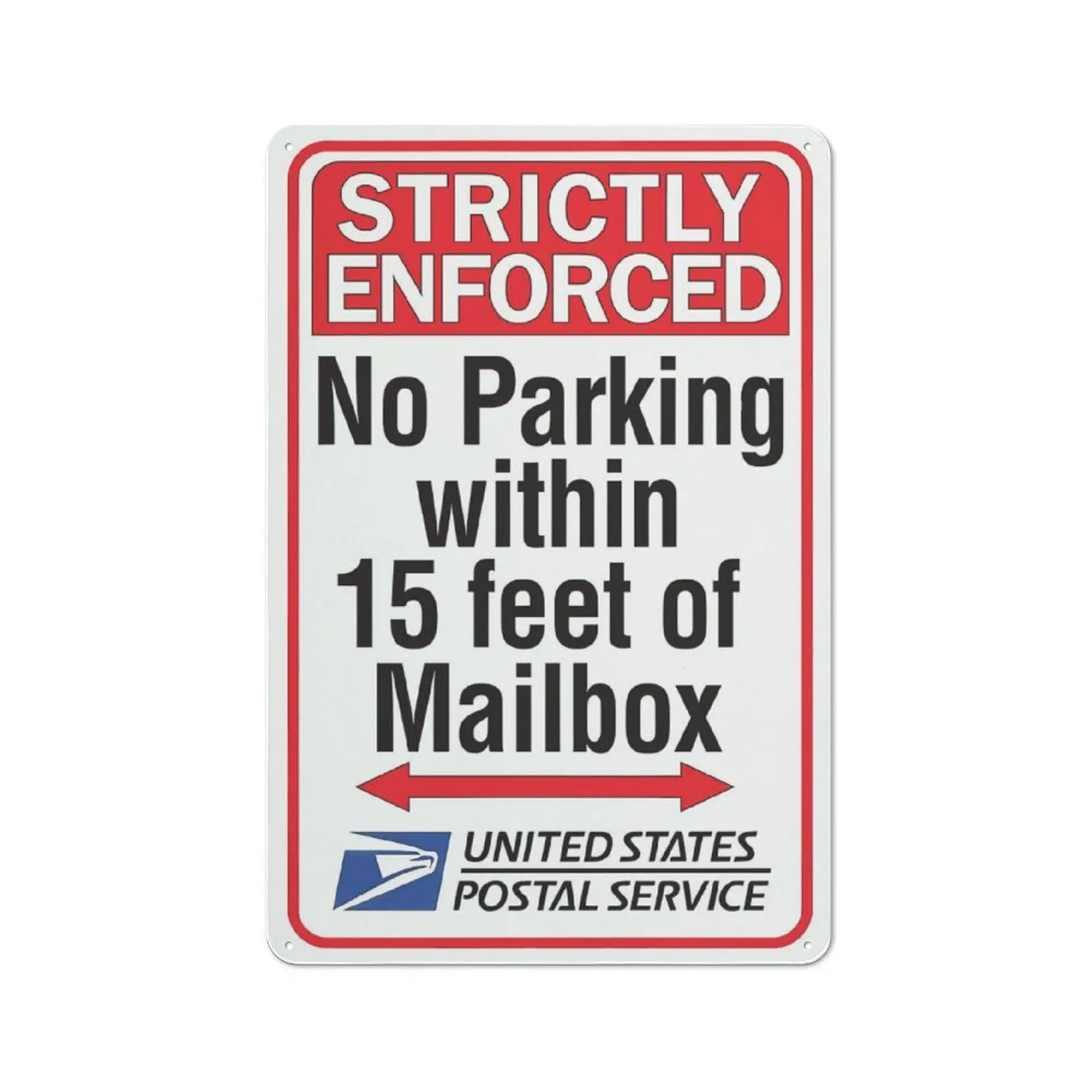 Do Not Block Mailbox Sign Delivery Notice for Package and Box Deliveries - No Parking 15 Feet of Mailbox - Outdoor Parking and Delivery Instructions Sign, Large 8x12 - Safe Indoors or Outdoors-1  Metal Signs