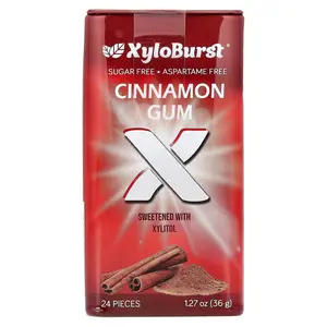 Xyloburst Xylitol Gum, Cinnamon, 24 Pieces, 1.27 oz (36 g)