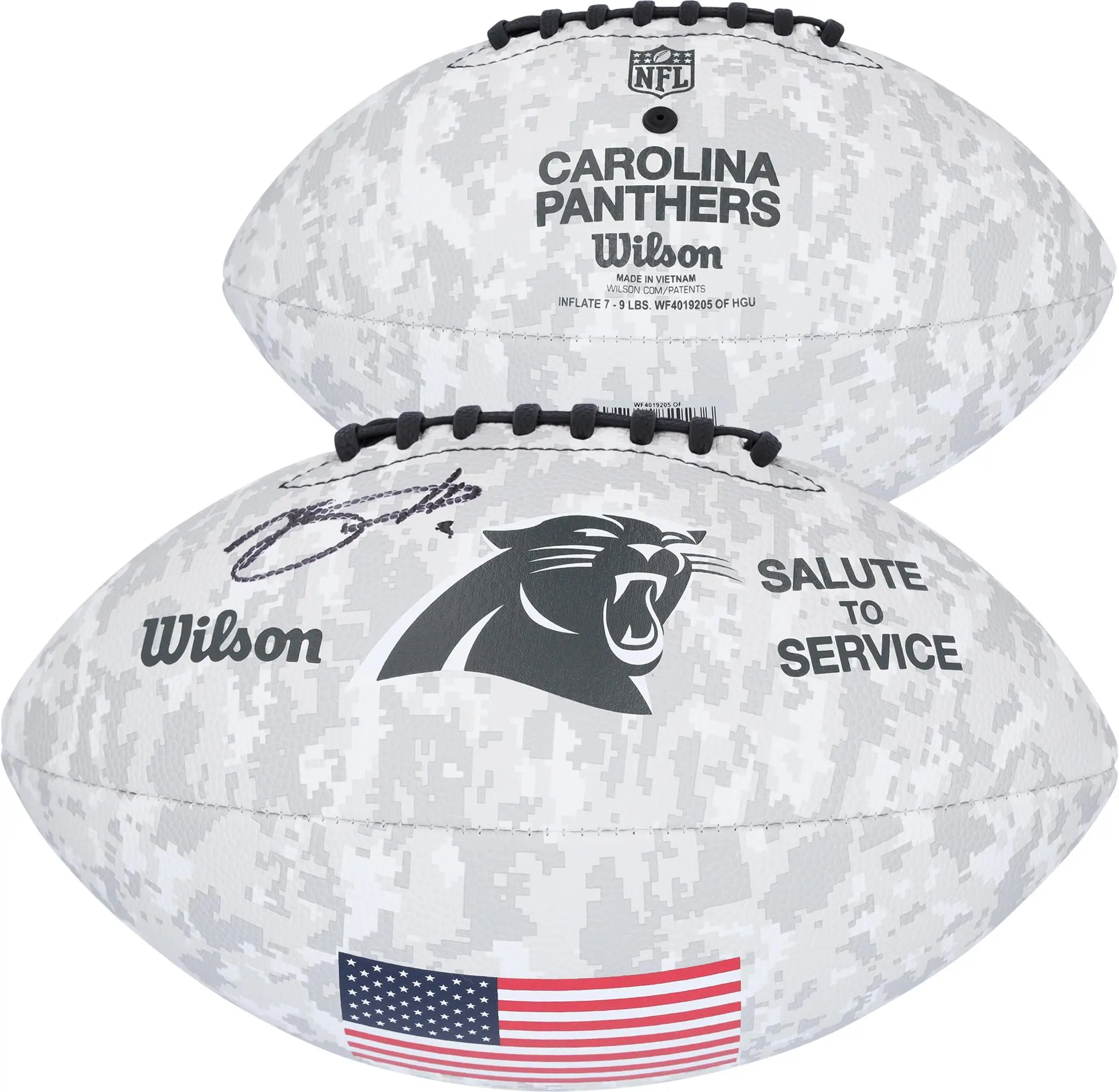 Bryce Young Carolina Panthers Autographed Wilson 2024 Salute To Service Football - Fanatics Authentic Certified
