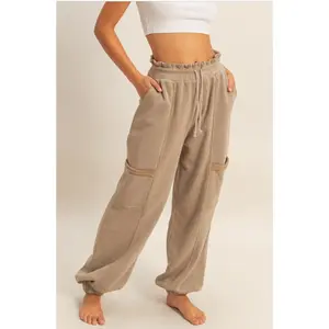 Sunday Morning Burnout Jogger Pants - Mocha