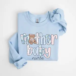 Mother Baby Nurse T-Shirt / Sweatshirt, MBU Nurse Coquette Preppy Sweater, Postpartum Nurse Gift, MB Nurse Gift, Labor Delivery Unit Nurse Shirt