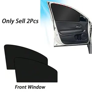 2pcs/4pcs Magnetic Car Sun Shades - Double-Sided Light-Blocking Privacy Curtains with Roll-Up Design, Fit for Most Vehicles, Heat & Glare Reduction, Summer Sun Protection, Collapsible Window Sunshade