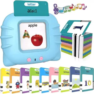 Talking English Learning Machine, 1 Box English Learning Toy, Reading Machine with 112 Cards, Educational Toy for Boys & Girls, Talking Flash Cards