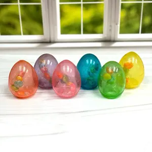 Hollow Hard Candy Easter Egg filled with Easter gummies