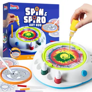 Klever Kits Spin Art Spin Spiral Machine Kit Arts & Crafts Paint for Boys & Girls DIY Birthday Gifts for Kids Age 6 and UP Creative Parent-Child Time