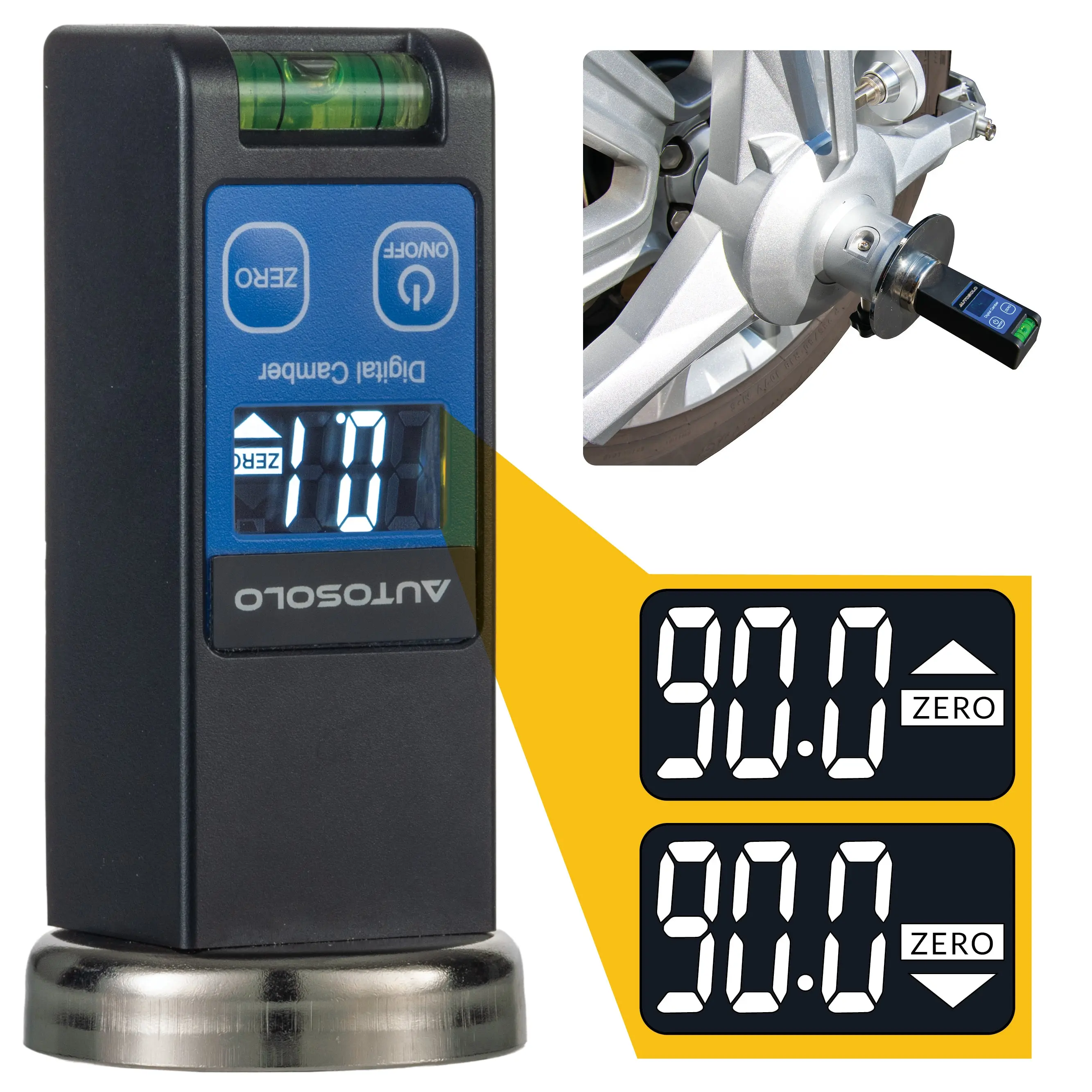 Digital Camber and Caster Gauge with LCD Display for Manual DIY Wheel Alignment