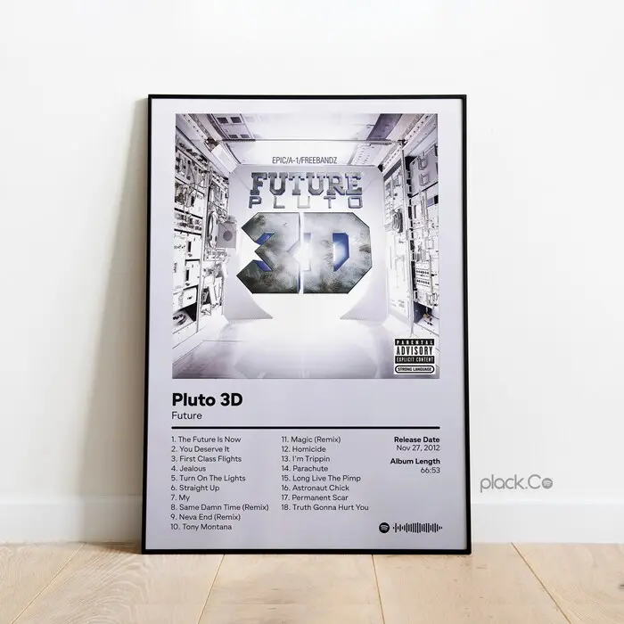 Future - Pluto 3D - Hip Hop Album Poster - Custom Album Cover - Future Rapper Album - Custom Album Poster - Future Print - Gift Ideas8282