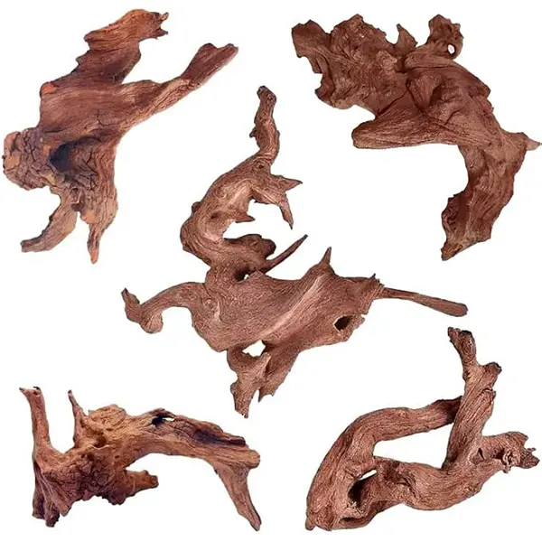 Natural Small Coral Driftwood for Aquarium Supplies, 5 Pcs 4-8" Assorted Driftwood Branches, Drift Wood for Fishtank & Reptile Decor