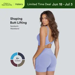 Halara UltraSculpt High Waisted Scrunch Butt Lifting Tummy Control Pocket Shaping Workout Biker Shorts 5"/7'' #SwimWeek