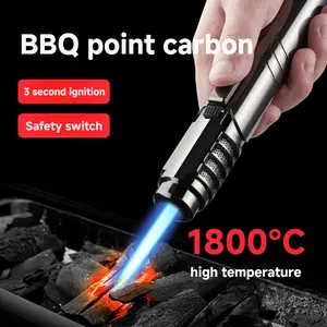 1800°C High Temperature Propane Blowtorch Lighter, Suitable For Kitchen Cooking, Welding, Camping And Outdoor Barbecue Use, Portable Flamethrower Igniter (Butane Is Not Included In Delivery) You Need To Bring Your Own Butane Gas Cylinder