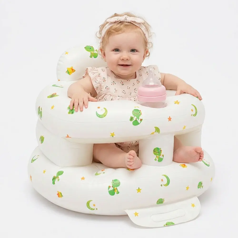 Inflatable Baby Seat with Built-in Air Pump, Toddler Floor Seat upportive Baby Floor Chair for Sitting Up, Thicker Sit Me Up Floor Seat for Baby Chair Sit Me Up, Baby Stuff with PVC Material