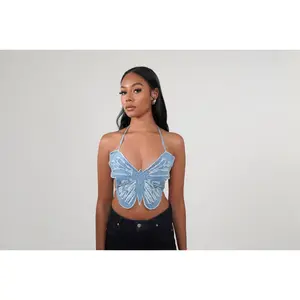 Denim Butterfly Top