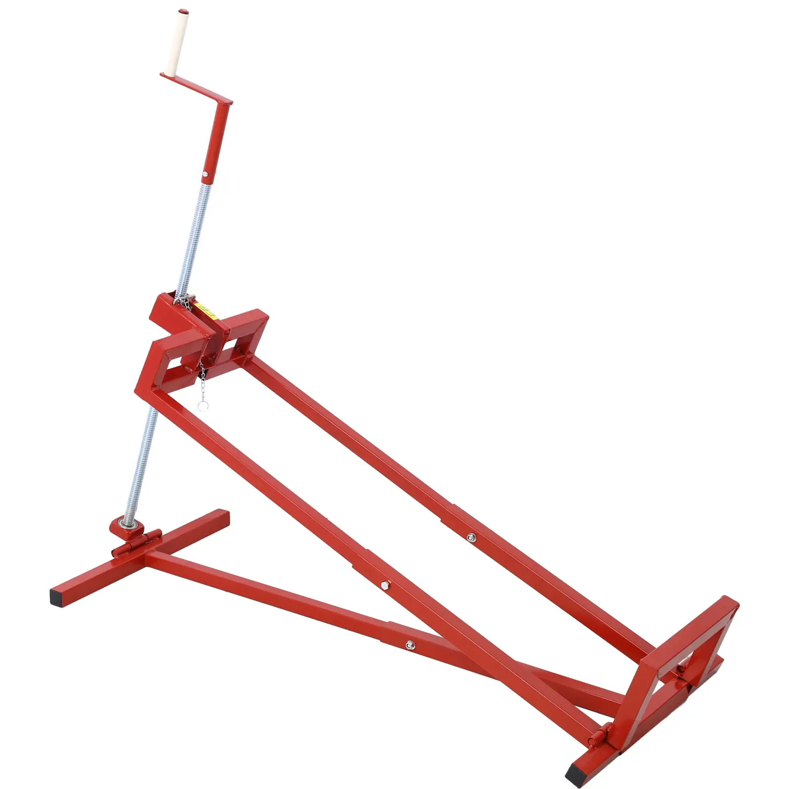 Portable Universal Metal Lawn Mower Lift Tool for Riding Tractors, 800 Lbs Capacity, 45° Adjustable Tilt, Home Repair & Cleaning Aid, Red