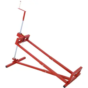 Portable Universal Metal Lawn Mower Lift Tool for Riding Tractors - 800 Lbs Capacity, 45° Adjustable Tilt, Home Use Repair & Cleaning Aid, Red