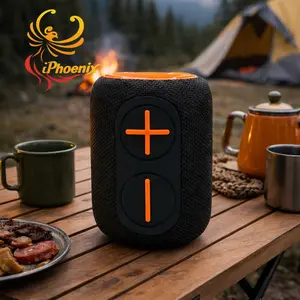 Iphoenix IP160 Bluetooth Speaker BT5.3 Wireless Deep Bass IPX6 Waterproof 12H Playtime FM TF USB Dynamic LED Light Rechargeable Hi-Fi Sound Audio
