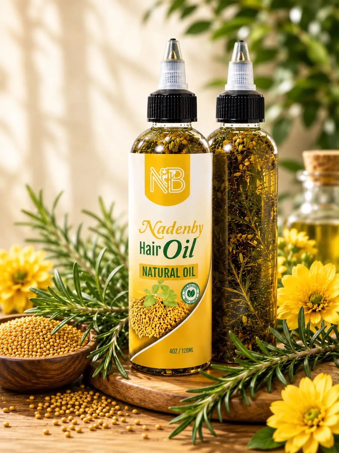Nadenby Natural Organic Hair Oil, Haircare Treatment for Healthy Hair