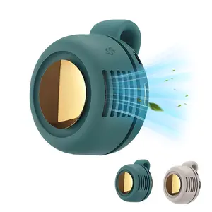 PADOX Portable Silent Mini Bladeless Electric Handheld Turbo Fan,Adjustable 3-speed Suspended USB Collar &Waist Fans,Rechargeable Rotating Body Fan,Suitable for Outdoor & Travel & Office