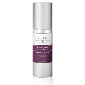 KLEEM ORGANICS | Peptide Complex Booster Serum - Firming, Plumping & Anti-Aging Repair with Hyaluronic Acid & Centella for Fine Lines & Wrinkles - 1 fl oz / 30 ml