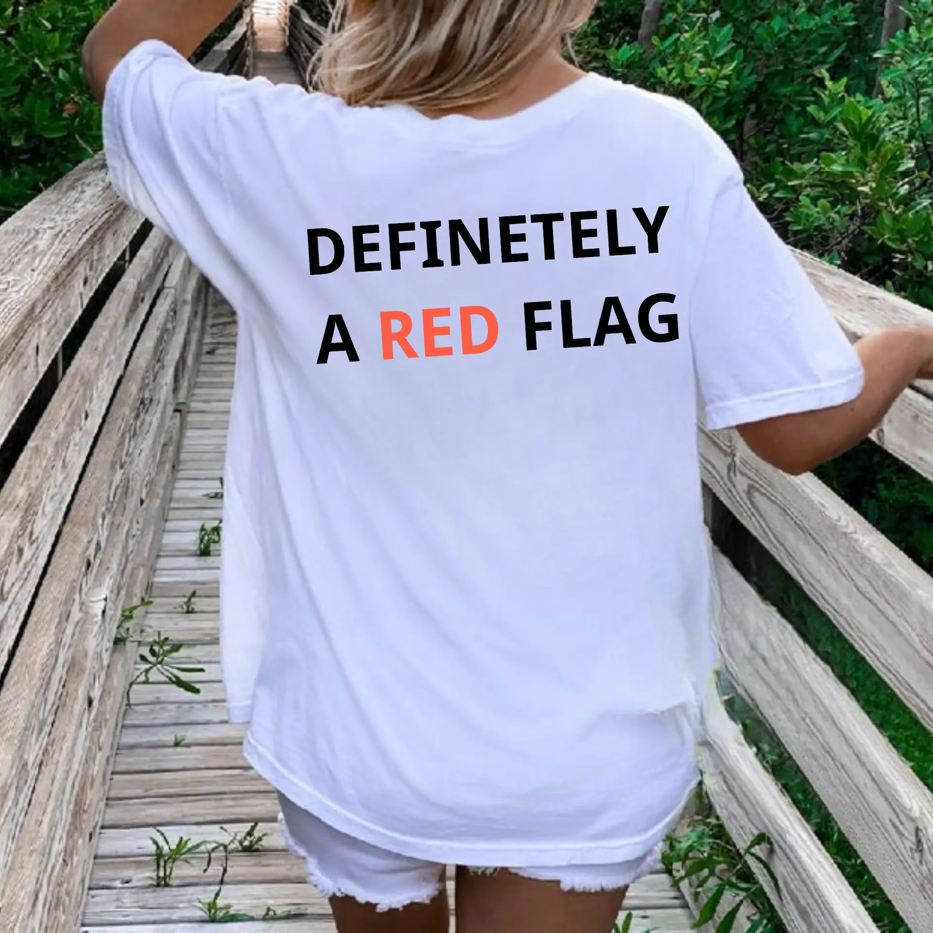 Definitely a Red Flag Shirt – Funny Flirty Quote Graphic Tee, Dating Humor Trendy T-Shirt